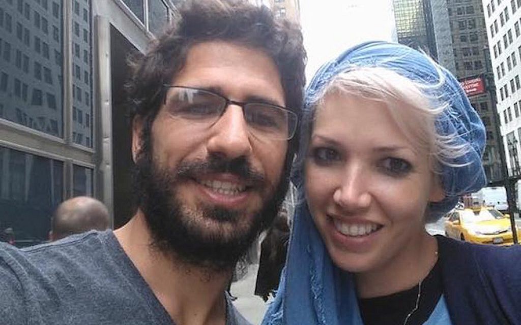 Shimon Abta and his wife, who asked not to be named, in happier times. (Facebook via JTA)