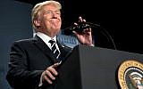 President Donald Trump pauses while speaking at the 2018 House and Senate Republican Member Conference at The Greenbrier, in White Sulphur Springs, West Virginia, Thursday, Feb. 1, 2018. (AP/Andrew Harnik)