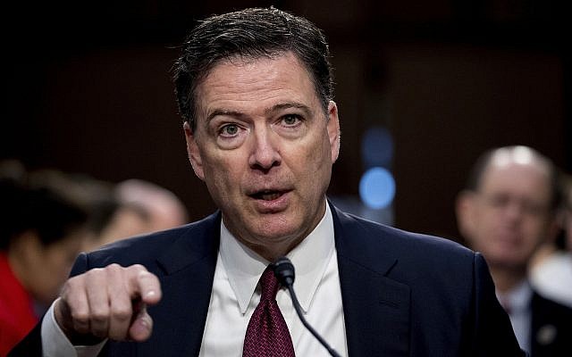 In this file photo from June 8, 2017, former FBI director James Comey speaks during a Senate Intelligence Committee hearing on Capitol Hill. (AP Photo/Andrew Harnik, File) In this file photo from June 8, 2017, former FBI director James Comey speaks during a Senate Intelligence Committee hearing on Capitol Hill. (AP Photo/Andrew Harnik, File)