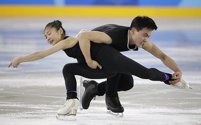 North Korea's Ryom Tae Ok, left, and Kim Ju Sik, perform during a Pair Figure Skating training session prior to the 2018 Winter Olympics in Gangneung, South Korea, Saturday, Feb. 3, 2018. (AP Photo/Felipe Dana) North Korea's Ryom Tae Ok, left, and Kim Ju Sik, perform during a Pair Figure Skating training session prior to the 2018 Winter Olympics in Gangneung, South Korea, Saturday, Feb. 3, 2018. (AP Photo/Felipe Dana)