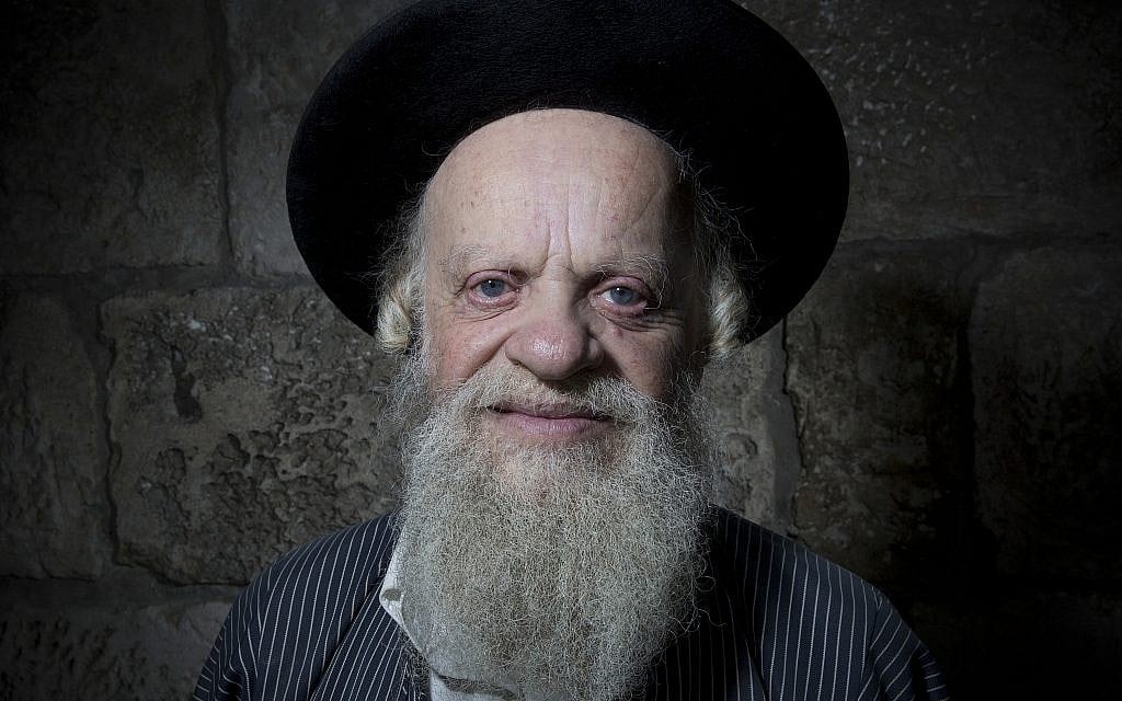Efraim Grois poses for a portrait in Jerusalem's Old City, February 11, 2018. (AP Photo/Oded Balilty)