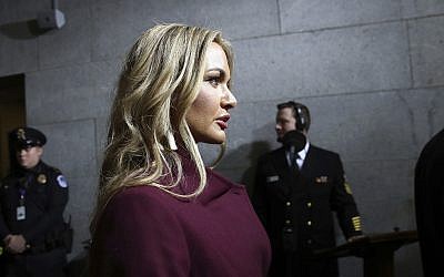 In this January 20, 2017 file photo, Vanessa Trump arrives at the US Capitol for Donald Trump's inauguration ceremony. (Win McNamee/Pool Photo via AP, File)