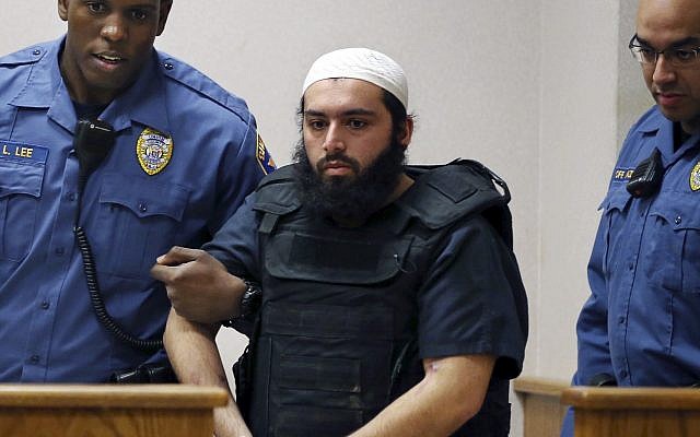 In this Dec. 20, 2016, file photo, Ahmad Khan Rahimi, center, is led into court in Elizabeth, NJ (AP Photo/Mel Evans) In this Dec. 20, 2016, file photo, Ahmad Khan Rahimi, center, is led into court in Elizabeth, NJ (AP Photo/Mel Evans)