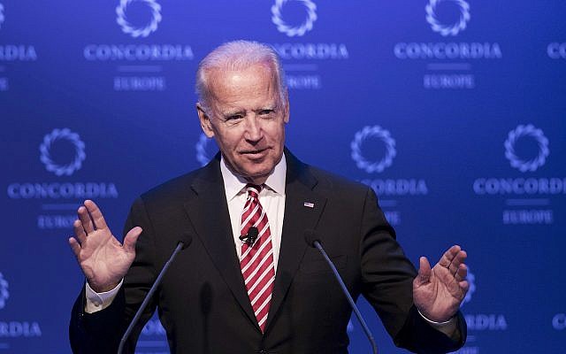 Former US vice president Joe Biden speaks during a conference in Athens, June 7, 2017. (AP Photo/Petros Giannakouris, File) Former US vice president Joe Biden speaks during a conference in Athens, June 7, 2017. (AP Photo/Petros Giannakouris, File)