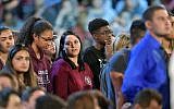 Marjory Stoneman Douglas High School students at a CNN town hall broadcast, February 21, 2018, at the BB&T Center, in Sunrise, Florida. (Michael Laughlin/South Florida Sun-Sentinel via AP)