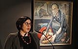 Israeli Ambassador to Poland Anna Azari speaks at a ceremony marking International Holocaust Remembrance Day in Oswiecim, Poland, on Saturday, Jan. 27, 2018 (AP Photo/Czarek Sokolowski)