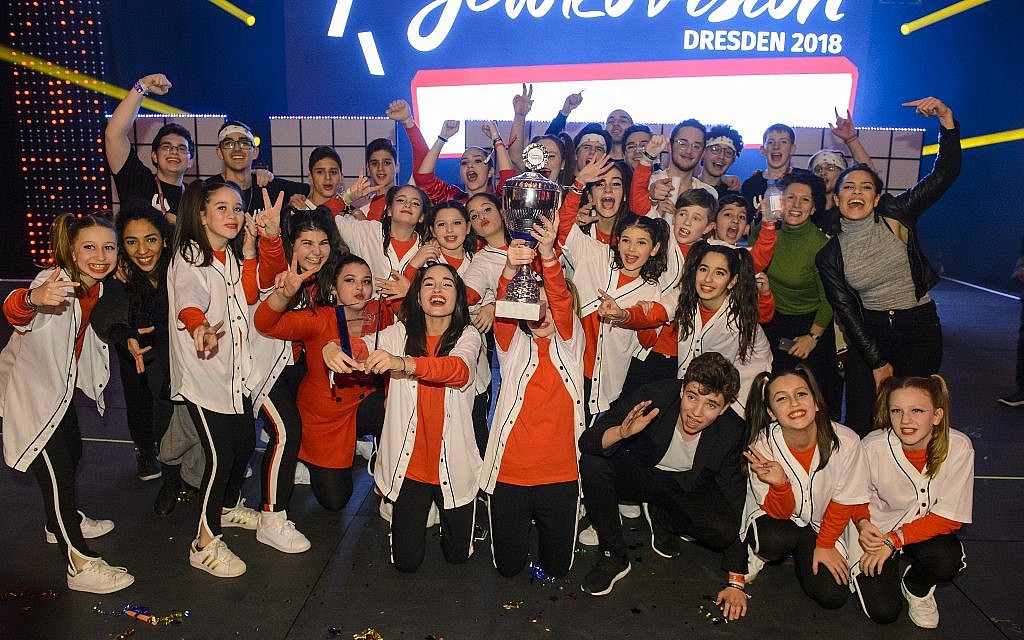 Amichai Frankfurt took first place in 2018's Jewrovision contest in Dresden, Germany. (Courtesy)