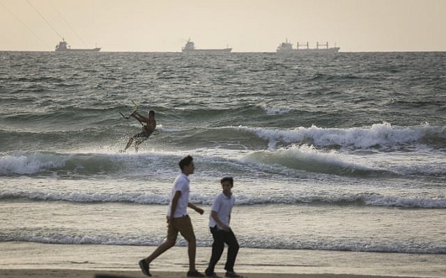 Illustrative: A beach near Haifa, September 14, 2015. (Hadas Parush/Flash90 ) Illustrative: A beach near Haifa, September 14, 2015. (Hadas Parush/Flash90 )