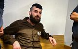 Muhammad Harouf is brought to the Tel Aviv District Court on February 25, 2018 for sentencing. (Yossi Zeliger/Flash90)