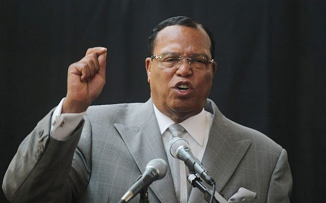 Louis Farrakhan speaking in New York City, June 15, 2011. (Mario Tama/Getty Images via JTA) Louis Farrakhan speaking in New York City, June 15, 2011. (Mario Tama/Getty Images via JTA)