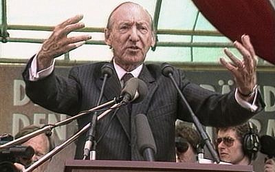 Still from the documentary “The Waldheim Waltz.” (Via JTA)
