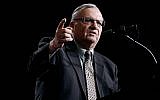 Joe Arpaio speaks at a Donald Trump campaign rally in Phoenix, Arizona, on August 31, 2016. (Ralph Freso/Getty Images)