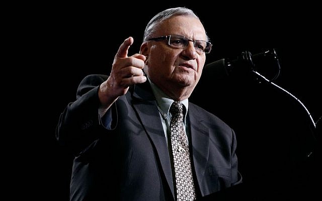 Joe Arpaio speaks at a Donald Trump campaign rally in Phoenix, Arizona, on August 31, 2016. (Ralph Freso/Getty Images) Joe Arpaio speaks at a Donald Trump campaign rally in Phoenix, Arizona, on August 31, 2016. (Ralph Freso/Getty Images)