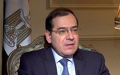 Egyptian petroleum minister Tariq al-Mulla (YouTube screenshot)