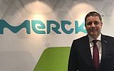 Kai Beckmann, CEO of Performance Materials at Germany's Merck (Shoshanna Solomon/Times of Israel)