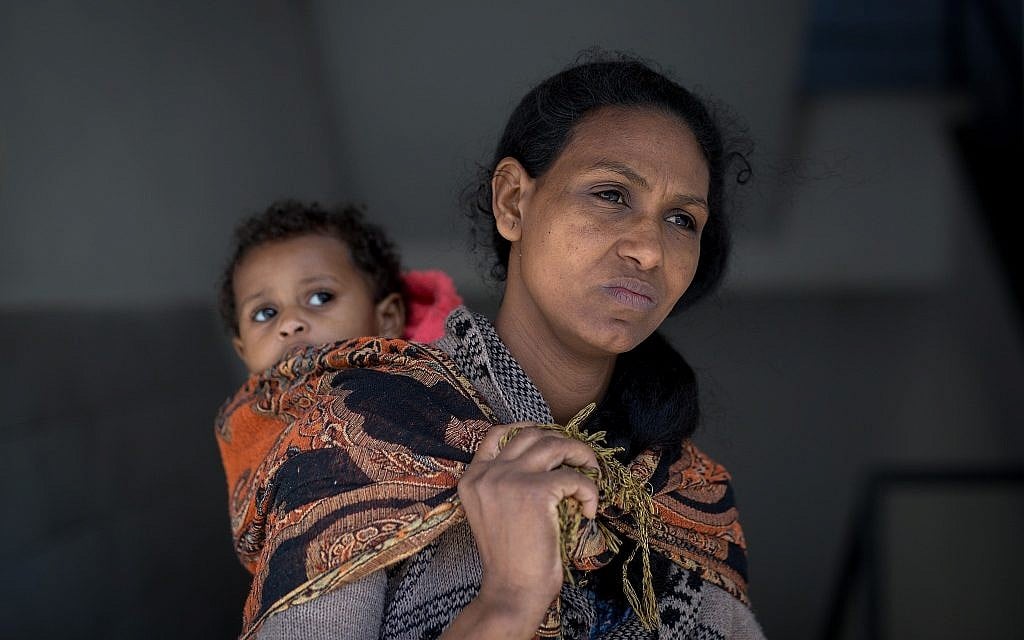 Mebrit, an asylum seeker who works with Kucinate - African Refugee Women's Collective, in Tel Aviv on February 14, 2018. (Miriam Alster/Flash90)