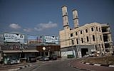A new mosque under construction on the main road of the Arab-Israeli village of Majd al-Krum, near the northern Israeli city of Karmiel, on November 8, 2017. (Hadas Parush/Flash90)