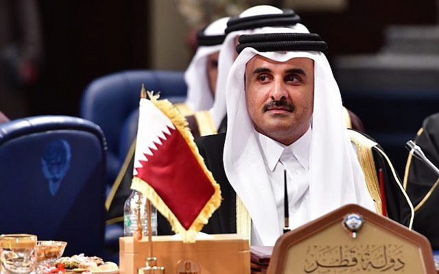 Qatar's Emir Sheikh Tamim bin Hamad al-Thani attends the Gulf Cooperation Council (GCC) summit at Bayan palace in Kuwait City on December 5, 2017. (GIUSEPPE CACACE/AFP/Getty Images) Qatar's Emir Sheikh Tamim bin Hamad al-Thani attends the Gulf Cooperation Council (GCC) summit at Bayan palace in Kuwait City on December 5, 2017. (GIUSEPPE CACACE/AFP/Getty Images)