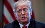 US President Donald Trump speaks on steel and aluminum tariffs during a meeting with industry leaders in the Cabinet Room of the White House on March 1, 2018 in Washington, DC. (AFP PHOTO / MANDEL NGAN)