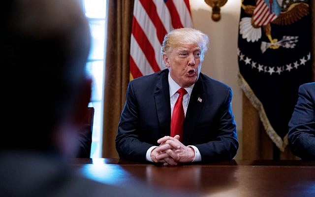 US President Donald Trump speaks on steel and aluminum tariffs during a meeting with industry leaders in the Cabinet Room of the White House on March 1, 2018 in Washington, DC. (AFP PHOTO / MANDEL NGAN) US President Donald Trump speaks on steel and aluminum tariffs during a meeting with industry leaders in the Cabinet Room of the White House on March 1, 2018 in Washington, DC. (AFP PHOTO / MANDEL NGAN)