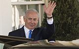 Prime Minister Benjamin Netanyahu leaves the White House on March 5, 2018, after meeting with US President Donald Trump. (AFP Photo/ Saul Loeb)