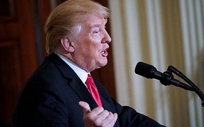 US President Donald Trump speaks in the East Room of the White House on March 6, 2018 in Washington, DC. (AFP PHOTO / MANDEL NGAN)