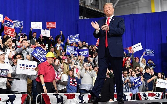 US President Donald Trump greets supporters at the Make America Great Again Rally on March 10, 2018 in Moon Township, Pennsylvania (AFP PHOTO / Nicholas Kamm) US President Donald Trump greets supporters at the Make America Great Again Rally on March 10, 2018 in Moon Township, Pennsylvania (AFP PHOTO / Nicholas Kamm)