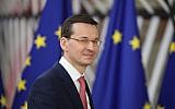 Polish Prime Minister Mateusz Morawiecki arrives on the first day of a summit of European Union (EU) leaders at the EU headquarters in Brussels, on March 22, 2018. (AFP PHOTO / ludovic MARIN)