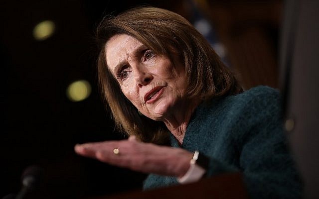 US House Minority Leader Nancy Pelosi speaks during a news conference at the US Capitol on March 22, 2018. (Win McNamee/Getty Images/AFP) US House Minority Leader Nancy Pelosi speaks during a news conference at the US Capitol on March 22, 2018. (Win McNamee/Getty Images/AFP)