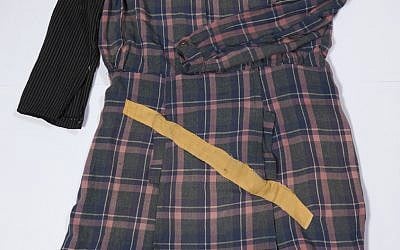 Dress worn by Genia Dvorkin in labor camps in Estonia and Germany. (Yad Vashem Artifacts Collection)