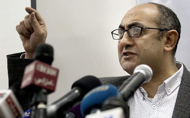 In this January 17, 2018 photo, former presidential candidate Khaled Ali gives a press conference at his office in Cairo, Egypt. (AP Photo/Amr Nabil) In this January 17, 2018 photo, former presidential candidate Khaled Ali gives a press conference at his office in Cairo, Egypt. (AP Photo/Amr Nabil)