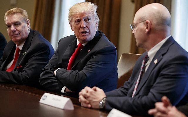 President Donald Trump speaks during a meeting with steel and aluminum executives in the Cabinet Room of the White House on March 1, 2018.. (AP Photo/Evan Vucci) President Donald Trump speaks during a meeting with steel and aluminum executives in the Cabinet Room of the White House on March 1, 2018.. (AP Photo/Evan Vucci)