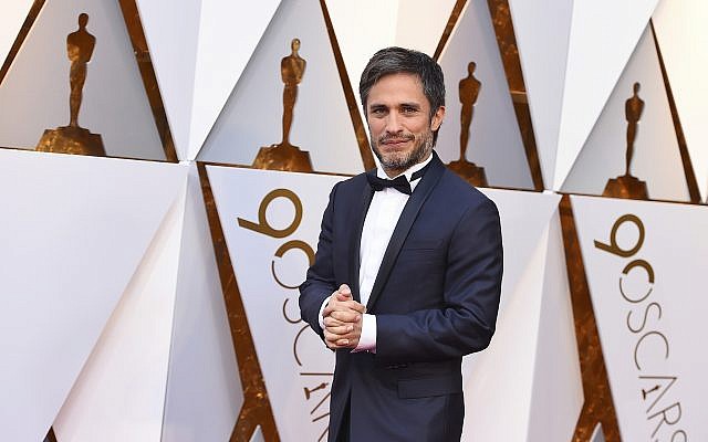 Gael Garcia Bernal arrives at the Oscars on Sunday, March 4, 2018, at the Dolby Theatre in Los Angeles. (Jordan Strauss/Invision/AP)