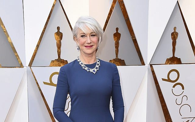 Helen Mirren arrives at the Oscars on Sunday, March 4, 2018, at the Dolby Theatre in Los Angeles. (Jordan Strauss/Invision/AP)