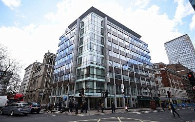 The offices of Cambridge Analytica (CA) in central London, March 20, 2018. (Kirsty O'Connor/PA via AP)