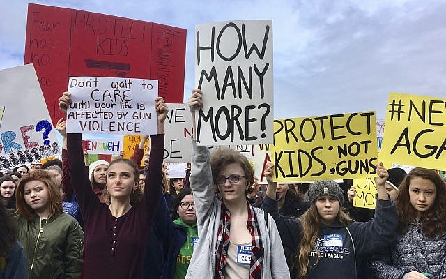 This March 14, 2018 file photo shows students at Roosevelt High School in Seattle taking part in a protest against gun violence. (AP Photo/Manuel Valdes, File) This March 14, 2018 file photo shows students at Roosevelt High School in Seattle taking part in a protest against gun violence. (AP Photo/Manuel Valdes, File)