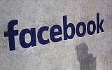 This January 17, 2017, photo shows a Facebook logo being displayed in a start-up companies gathering at Paris' Station F, in Paris. (AP Photo/Thibault Camus)