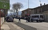 Police respond to a suspecter terror attack in Trebes, southern France, on March 23, 2018. (Newsflare/Tarbouriech Roseline via AP)