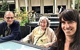 Mireille Knoll, center, with her son Daniel and granddaughter Jessica. (Daniel Knoll via AP)