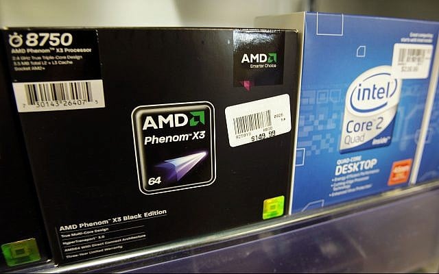 An Advance Micro Devices (AMD) Phenom X3 chip on display, file (AP Photo/Paul Sakuma) An Advance Micro Devices (AMD) Phenom X3 chip on display, file (AP Photo/Paul Sakuma)