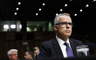 In this June 7, 2017 file photo, acting FBI Director Andrew McCabe appears before a Senate Intelligence Committee hearing about the Foreign Intelligence Surveillance Act on Capitol Hill in Washington. (AP Photo/Alex Brandon)