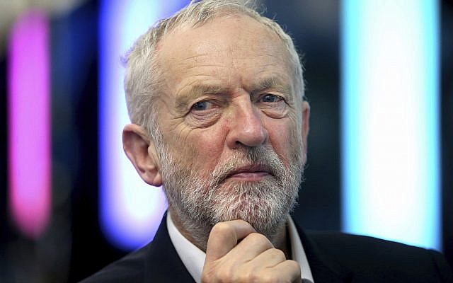 Britain's Labour Party leader Jeremy Corbyn, March 9, 2018. (Jane Barlow/PA via AP) Britain's Labour Party leader Jeremy Corbyn, March 9, 2018. (Jane Barlow/PA via AP)
