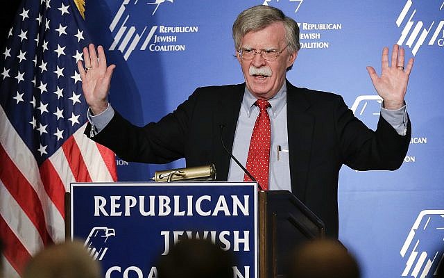 Former U.S. ambassador to the U.N. John Bolton speaks at the Republican Jewish Coalition in Las Vegas on March 29, 2014. President Donald Trump’s pick of Bolton for his next national security adviser stirred up the same burning question Friday in Washington as in anxious foreign capitals: Just how much will his hawkish, confrontational approach rub off on Trump? (AP Photo/Julie Jacobson, File) Former U.S. ambassador to the U.N. John Bolton speaks at the Republican Jewish Coalition in Las Vegas on March 29, 2014. President Donald Trump’s pick of Bolton for his next national security adviser stirred up the same burning question Friday in Washington as in anxious foreign capitals: Just how much will his hawkish, confrontational approach rub off on Trump? (AP Photo/Julie Jacobson, File)