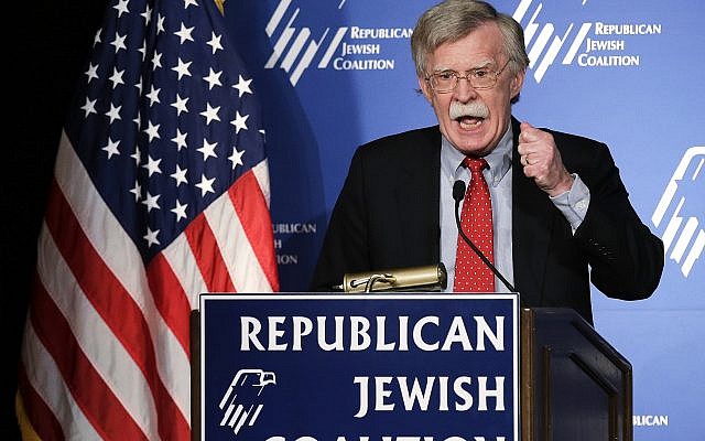 Former US ambassador to the U.N. John Bolton speaks at the Republican Jewish Coalition Saturday, March 29, 2014, in Las Vegas. (AP/Julie Jacobson) Former US ambassador to the U.N. John Bolton speaks at the Republican Jewish Coalition Saturday, March 29, 2014, in Las Vegas. (AP/Julie Jacobson)