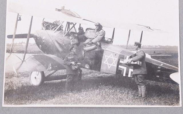 German World War I aviator Lt. Adolf Auer pained a Star of David on his plane in response to anti-Semitic comments by future Nazi Hermann Goering. (Courtesy) German World War I aviator Lt. Adolf Auer pained a Star of David on his plane in response to anti-Semitic comments by future Nazi Hermann Goering. (Courtesy)