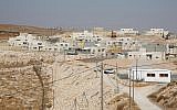 Illustrative: A new housing project being built in the Israeli settlement of Nokdim on October 24, 2017. (Gershon Elinson/Flash90)
