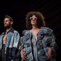 Designs for Tel Aviv Fashion Week by Shenkar students, revealed during a runway rehearsal (Miriam Alster/Flash 90)