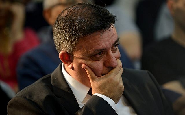 Avi Gabbay at a meeting with supporters in Kadima on March 13, 2018. (Gili Yaari/FLASH90) Avi Gabbay at a meeting with supporters in Kadima on March 13, 2018. (Gili Yaari/FLASH90)