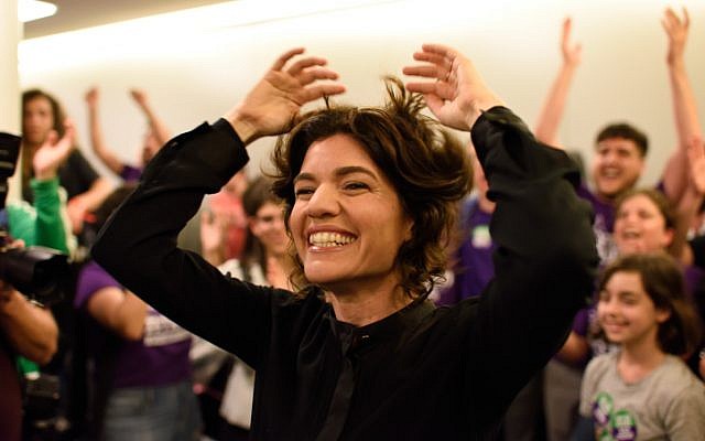 MK Tamar Zandberg, the new elected leader of Meretz party on March 22, 2018. (Gili Yaari/Flash90)