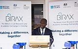 UK's Science Minister Sam Gyimah announcing the launch of BIRAX Ageing on March 6, 2018 (Courtesy)